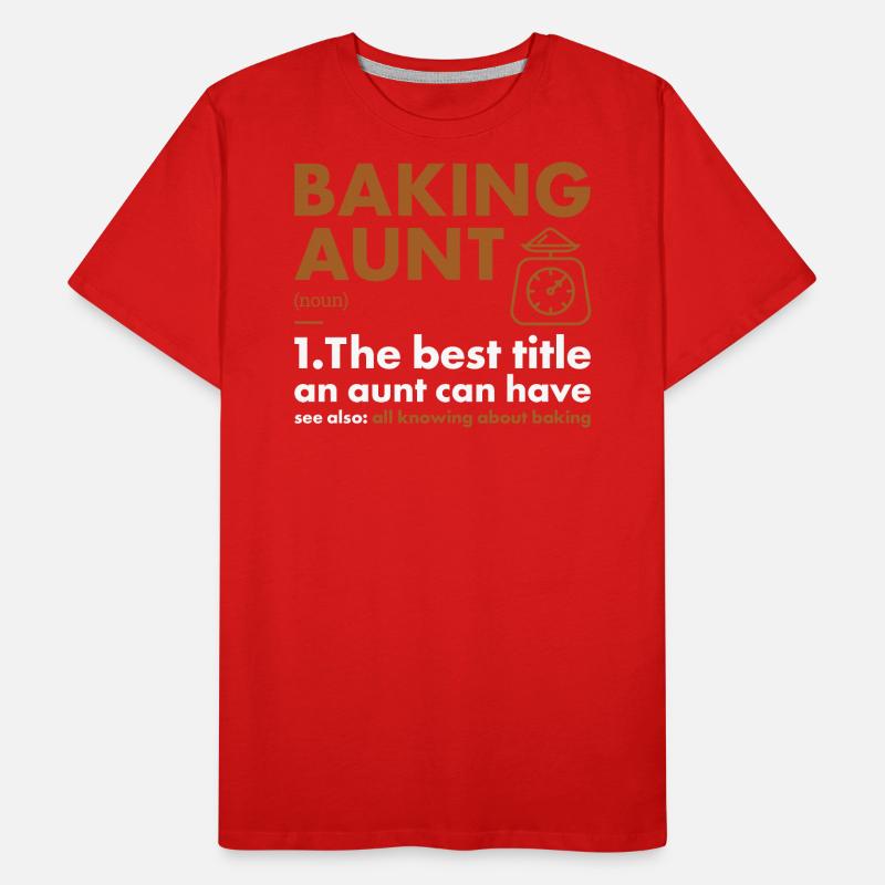 Baker Aunt Definition Baking Männer Premium Bio T-Shirt