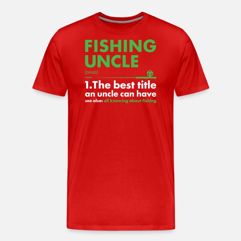 Fisher Uncle Definition Fishing - Männer Premium Bio T-Shirt - Rot