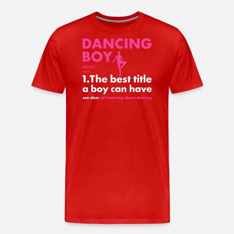 Dancer Boy Definition Dancing - Männer Premium Bio T-Shirt - Rot