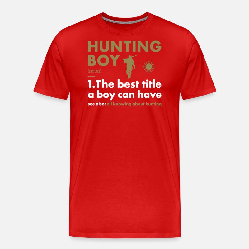 Hunter Boy Définition Chasse - T-shirt bio Premium Homme - rouge
