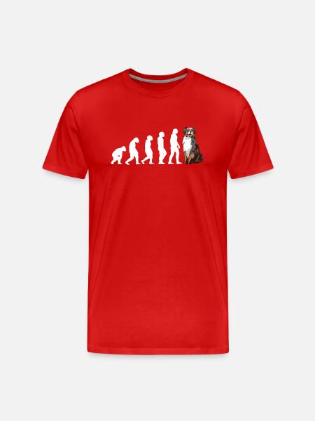 Dog Evolution Aussie - Men's Premium Organic T-Shirt - red