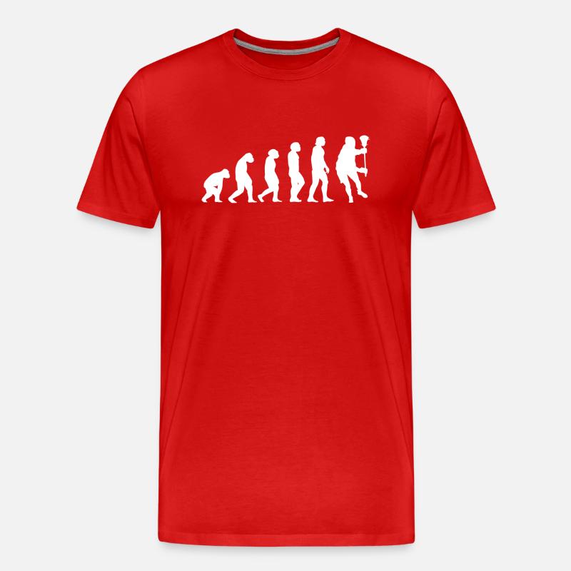 Sport Evolution Lacrosse - Männer Premium Bio T-Shirt - Rot