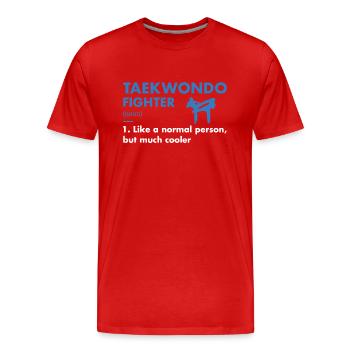 Sport Fighter Definition Taekwondo - Men's Premium Organic T-Shirt - red - Front - Damien (186cm)