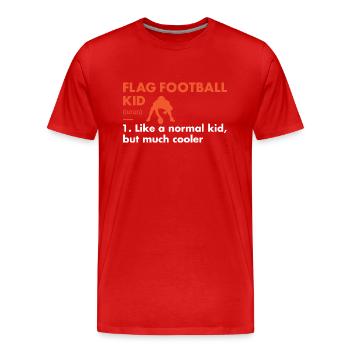 Sport Kid Définition Flag Football - T-shirt bio Premium Homme - rouge - Devant - Damien (186cm)