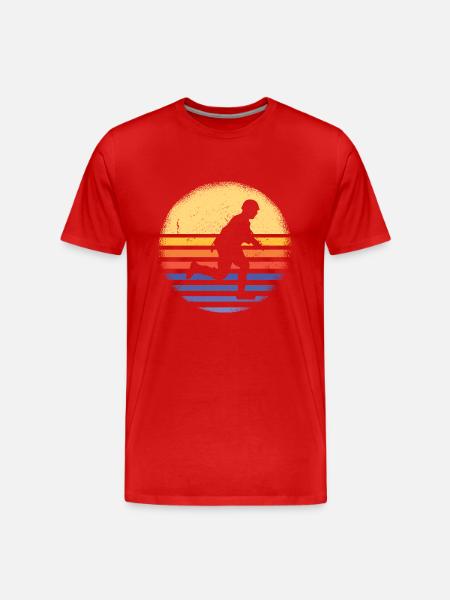 Sport Retro Sunset Airsoft - Men's Premium Organic T-Shirt - red