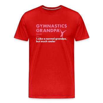 Sport Grandpa Gymnastics - Men's Premium Organic T-Shirt - red - Front - Damien (186cm)