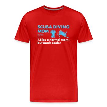 Scuba Diver Mom Definition Scuba Diving - Männer Premium Bio T-Shirt - Rot - Vorne - Damien (186cm)