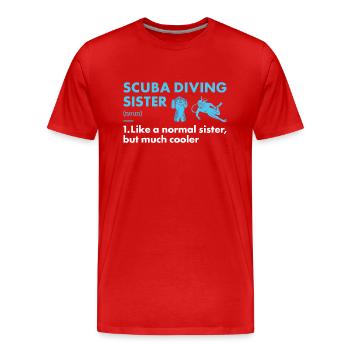 Scuba Diver Sister Definition Scuba Diving - Men's Premium Organic T-Shirt - red - Front - Damien (186cm)