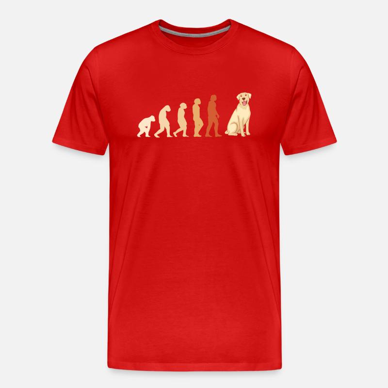 Evolution Labrador Retriever - T-shirt bio Premium Homme - rouge