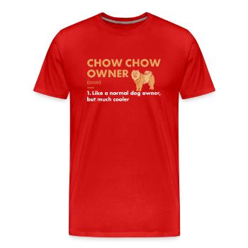 Chow Chow Owner Definition - Men's Premium Organic T-Shirt - red - Front - Damien (186cm)