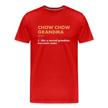 Chow Chow Grandma définition - T-shirt bio Premium Homme - rouge - Devant - Damien (186cm)