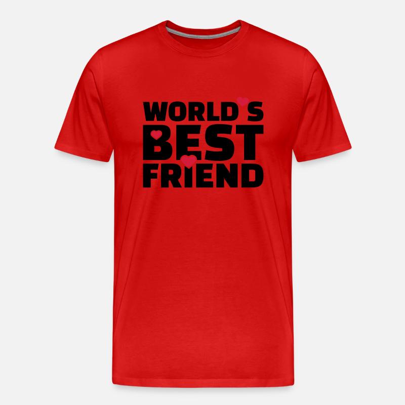 Freund - Männer Premium Bio T-Shirt - Rot