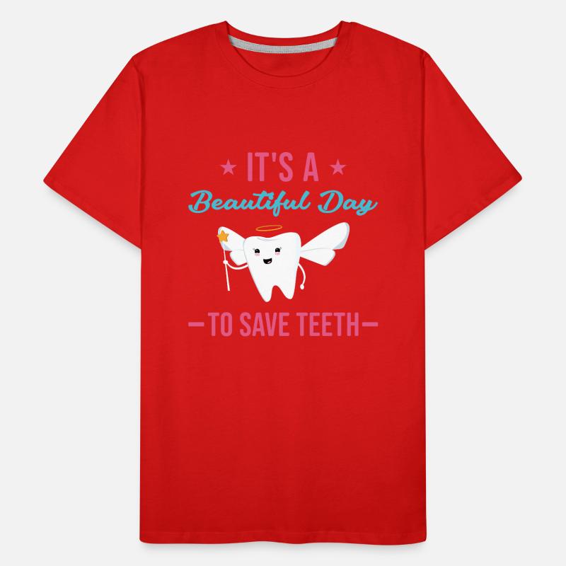A Beautiful Day To Save Teeth Dental Assistant Männer Premium Bio T-Shirt