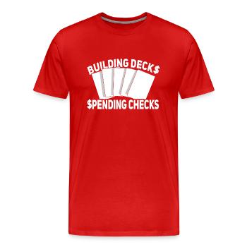 Jeu de cartes à collectionner - T-shirt bio Premium Homme - rouge - Devant - Damien (186cm)