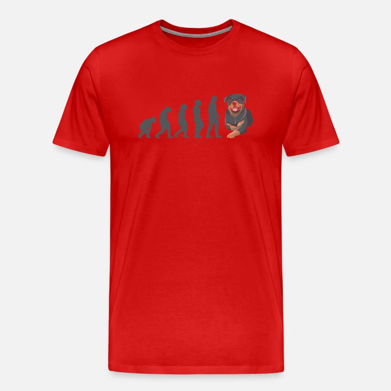 Evolution Rottweiler - Men's Premium Organic T-Shirt - red