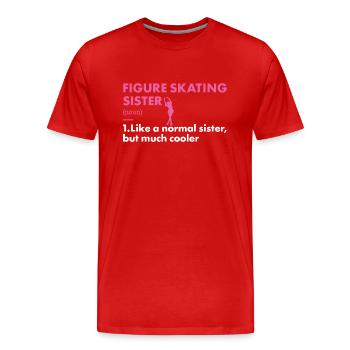 Sport Sister Figure Skating - Men's Premium Organic T-Shirt - red - Front - Damien (186cm)