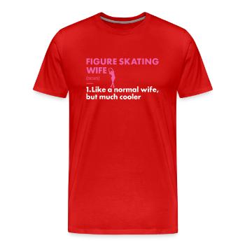 Sport Wife Figure Skating - Men's Premium Organic T-Shirt - red - Front - Damien (186cm)