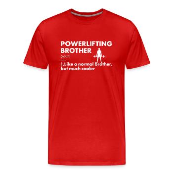 Sport Brother Powerlifting - Men's Premium Organic T-Shirt - red - Front - Damien (186cm)