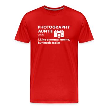 Photographe Auntie Définition Photographie - T-shirt bio Premium Homme - rouge - Devant - Damien (186cm)
