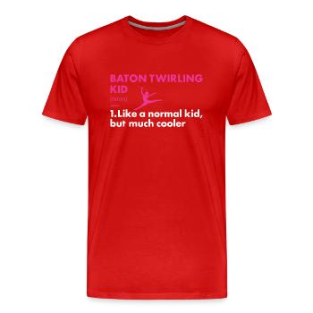 Baton Twirler Kid Definition Baton Twirling - Men's Premium Organic T-Shirt - red - Front - Damien (186cm)