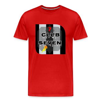 CLUB SEPT 7 - T-shirt bio Premium Homme - rouge - Devant - Damien (186cm)