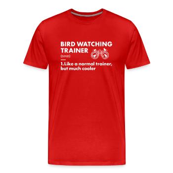 Bird Watcher Trainer Definition Bird Watching - Männer Premium Bio T-Shirt - Rot - Vorne - Damien (186cm)