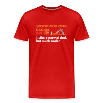 Définition du père menuisier Travail du bois - T-shirt bio Premium Homme - rouge - Devant - Damien (186cm)