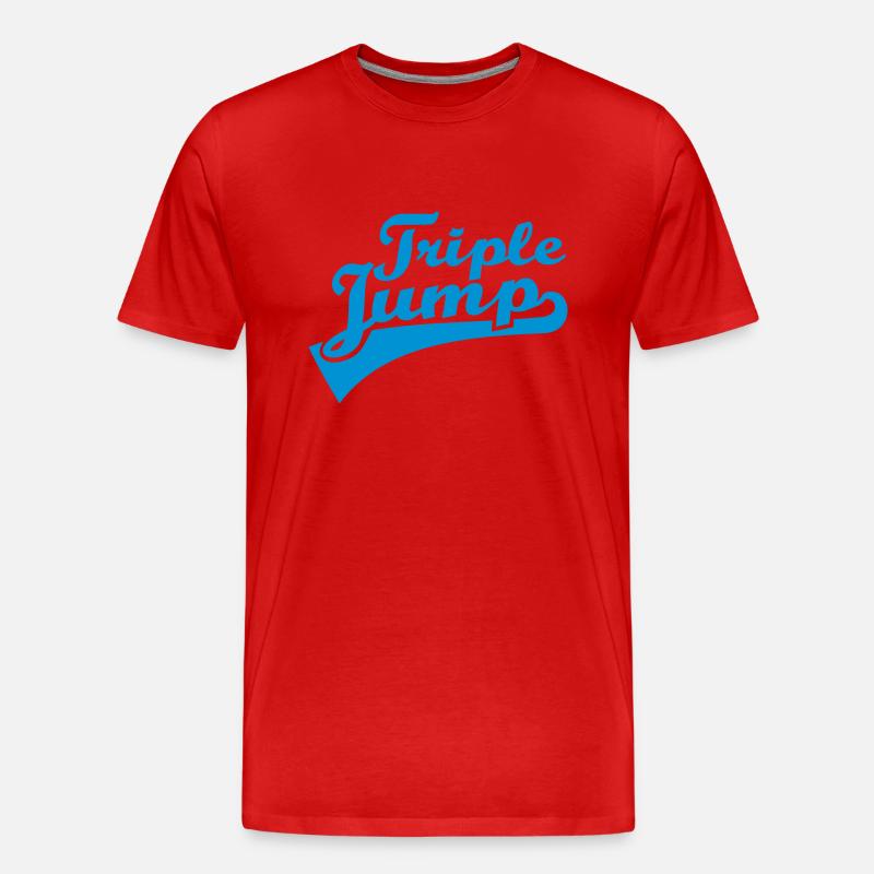 Dreisprung - Männer Premium Bio T-Shirt - Rot