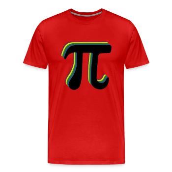 Math Pi symbole Pi - T-shirt bio Premium Homme - rouge - Devant - Damien (186cm)
