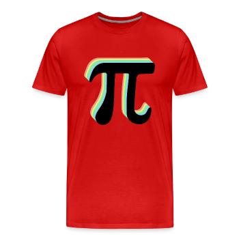 Math Pi symbole Pi - T-shirt bio Premium Homme - rouge - Devant - Damien (186cm)