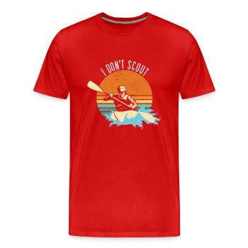 Je ne fais pas de scouting en kayak d’eau vive - T-shirt bio Premium Homme - rouge - Devant - Damien (186cm)