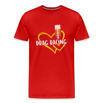 Sport Heart Drag Racing - T-shirt bio Premium Homme - rouge - Devant - Damien (186cm)