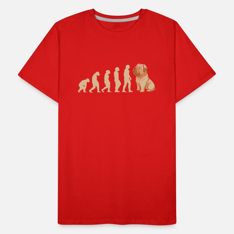 Evolution Shar Pei Männer Premium Bio T-Shirt