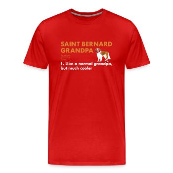 Définition de grand-père Saint-Bernard - T-shirt bio Premium Homme - rouge - Devant - Damien (186cm)