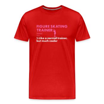 Sport Trainer Figure Skating - Men's Premium Organic T-Shirt - red - Front - Damien (186cm)