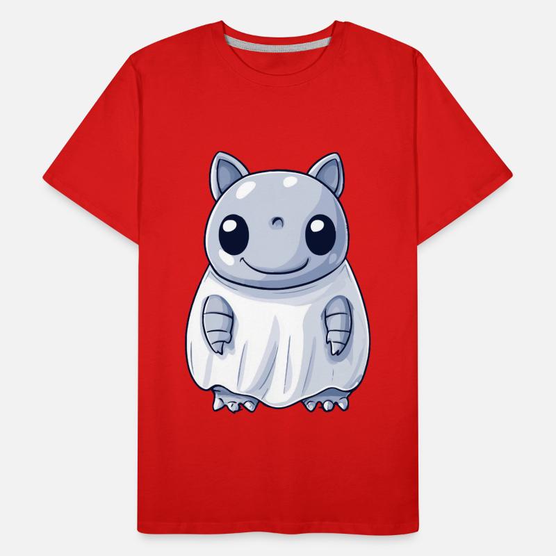 Armadillo Halloween Comic Ghost Men's Premium Organic T-Shirt