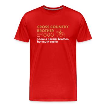 Rider Brother Definition Cross Country - Men's Premium Organic T-Shirt - red - Front - Damien (186cm)
