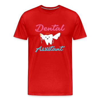 Hygienist Dental Assistant - Männer Premium Bio T-Shirt - Rot - Vorne - Damien (186cm)