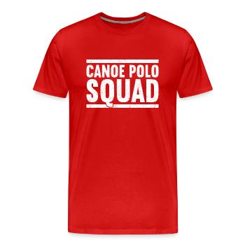 Kanu-Polo - Männer Premium Bio T-Shirt - Rot - Vorne - Damien (186cm)