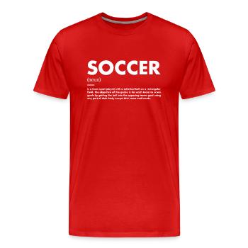 Sport Definition Soccer - Männer Premium Bio T-Shirt - Rot - Vorne - Damien (186cm)