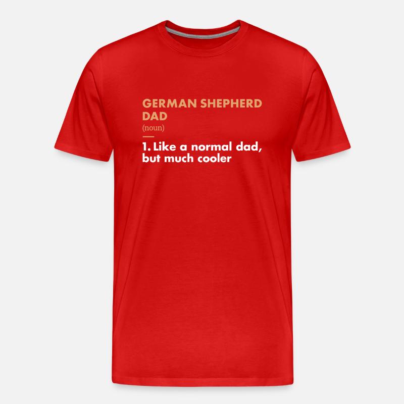 German Shepherd Dad Definition - Männer Premium Bio T-Shirt - Rot