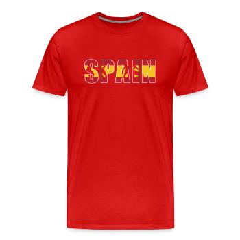 Spain Rugby - Men's Premium Organic T-Shirt - red - Front - Damien (186cm)