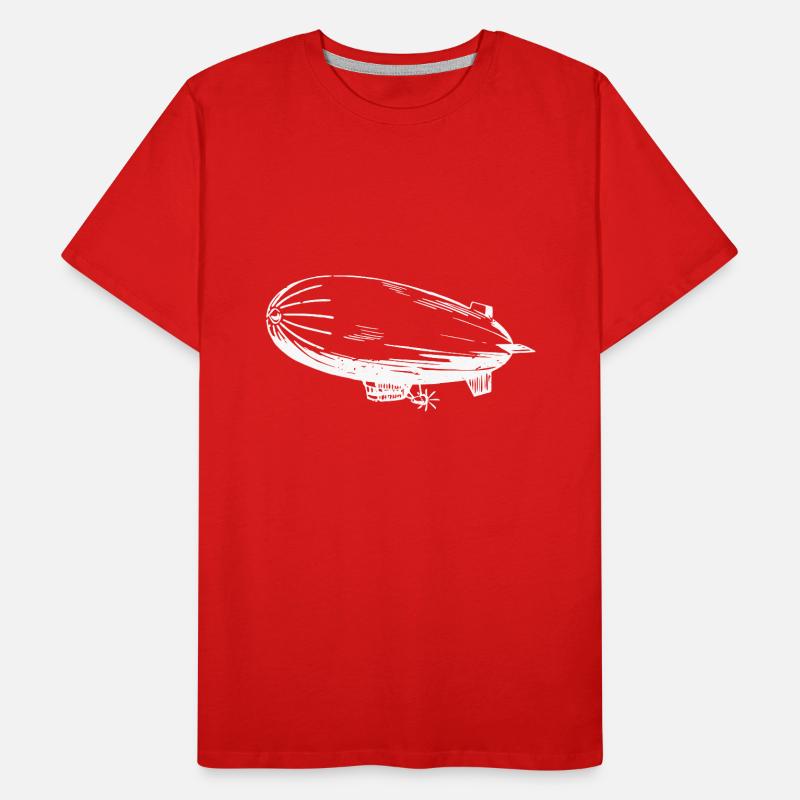 Silhouette d’un dirigeable – Stylé T-shirt bio Premium Homme