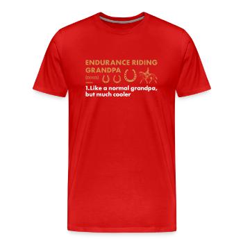 Rider Grandpa Definition Endurance Riding - Männer Premium Bio T-Shirt - Rot - Vorne - Damien (186cm)