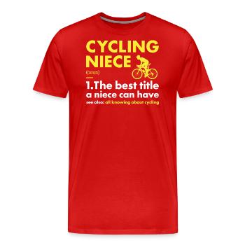 Sport Niece Cycling - Männer Premium Bio T-Shirt - Rot - Vorne - Damien (186cm)