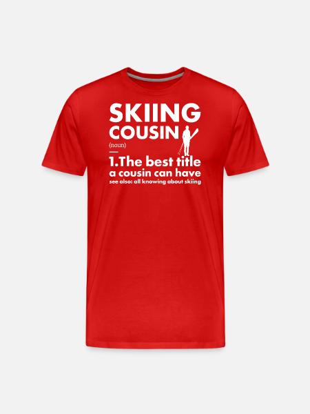 Sport Cousin Skiing - Men's Premium Organic T-Shirt - red