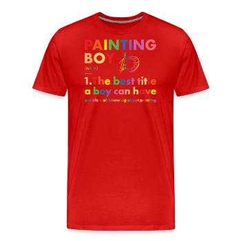 Painter Boy Definition Painting - Männer Premium Bio T-Shirt - Rot - Vorne - Damien (186cm)