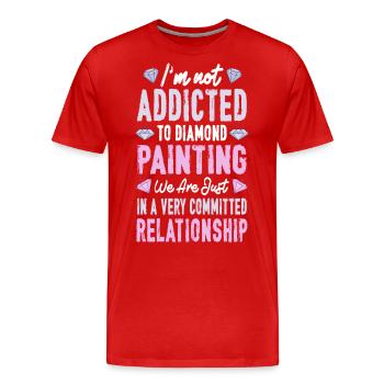 Peinture au diamant Peinture au diamant Hobby Art du diamant - T-shirt bio Premium Homme - rouge - Devant - Damien (186cm)