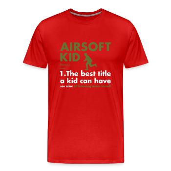 Sport Kid Definition Airsoft - Men's Premium Organic T-Shirt - red - Front - Damien (186cm)