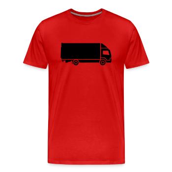 LKW - Männer Premium Bio T-Shirt - Rot - Vorne - Damien (186cm)